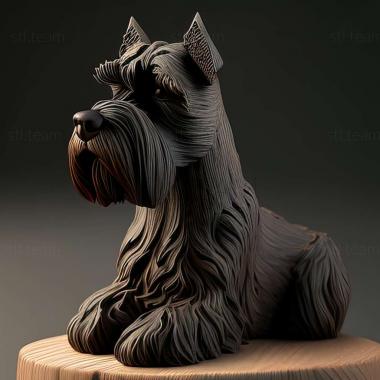 3D model Zwergschnauzer dog (STL)